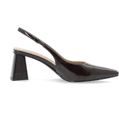 Biamaralyn Slingback Patent - Brown