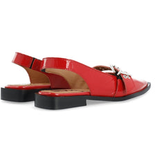 Biavictoria Single Buckle Slingback Leather - Red Nappalak