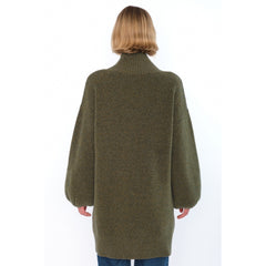 Fam Patch Long Sweater - Winter Moss