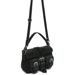 Small Honey Buckle Suede - Dark Green
