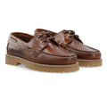 Biacapri Boat Shoe Pull Up Leather - Brown