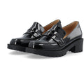 Biapearl Simple Penny Loafer Patent Aquarius - Black