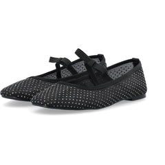 Rhinestone Bow Ballerina - Black