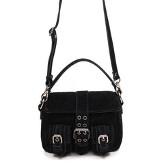 Honey Buckle Suede - Black