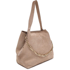 Chiara Suede W. Gold - Beige
