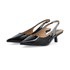 Biakristin Kitten Heel Slingback Patent - Black