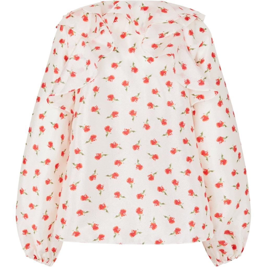 Multi Ruffle Raglan Top - Ditzy Petunia