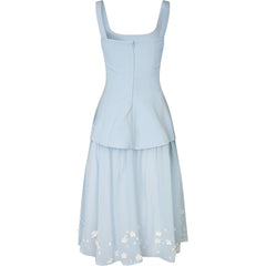 Elevated Bustier Dress - Light Blue Bloom