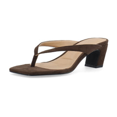 Biaspice Toe Post Faux Suede - Brown
