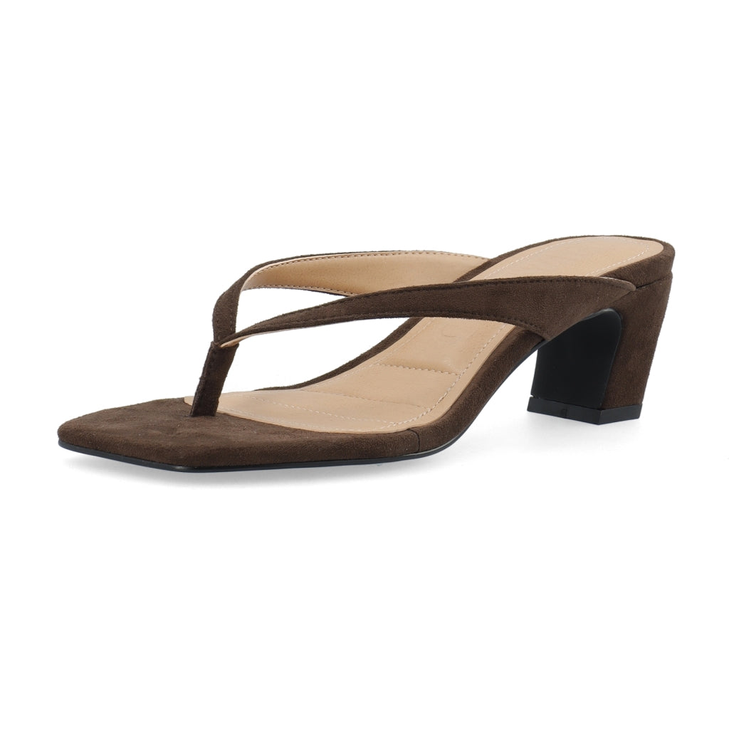 Biaspice Toe Post Faux Suede - Brown