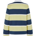 Polo Long Sleeve Top - Yellow And Navy Blue Stripes