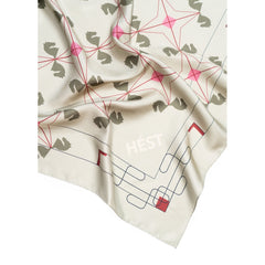 Eliza Silk Scarf Small - Gray Green