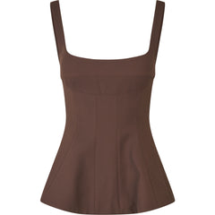 Elevated Structured Top - Cocoa