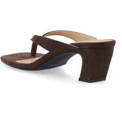 Biaspice Toe Post Faux Suede - Brown