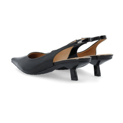 Biakristin Kitten Heel Slingback Patent - Black