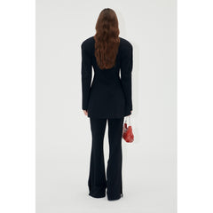 Voluminous Mini Coat Dress - Black