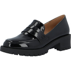 Biapearl Simple Penny Loafer Patent Aquarius - Black