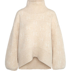 Fam Short Sweater - Light Beige Melange
