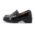 Biapearl Simple Penny Loafer Patent Aquarius - Black