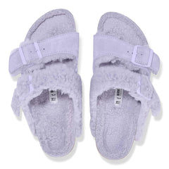 Arizona Split Teddy Parts Rivet Logo Suede Leather/Fur Narrow - Purple Fog