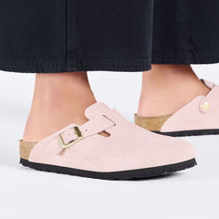 Boston Suede Leather Narrow - Light Rose