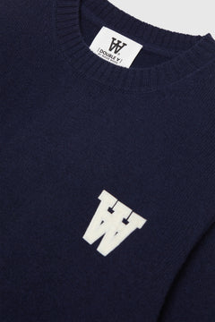 Tay Aa Cs Patch Lambswool Jumper - Navy