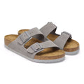 Arizona Suede Leather Narrow - Stone Coin