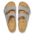 Arizona Suede Leather Narrow - Stone Coin