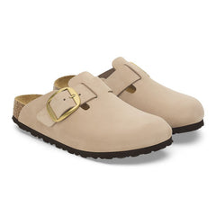 Boston Big Buckle Nubuck Leather Narrow - Sandcastle