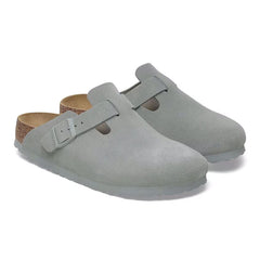 Boston Suede Leather Narrow - Pure Sage