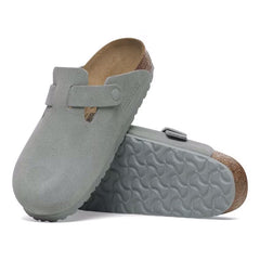 Boston Suede Leather Narrow - Pure Sage