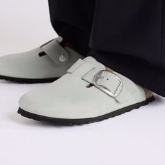 Boston Big Buckle Nubuk Narrow - Pure Sage