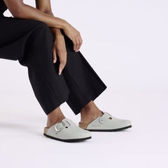 Boston Big Buckle Nubuk Narrow - Pure Sage
