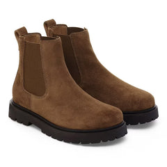 Highwood Slip On Women Suede Leather Narrow - Dark Tea