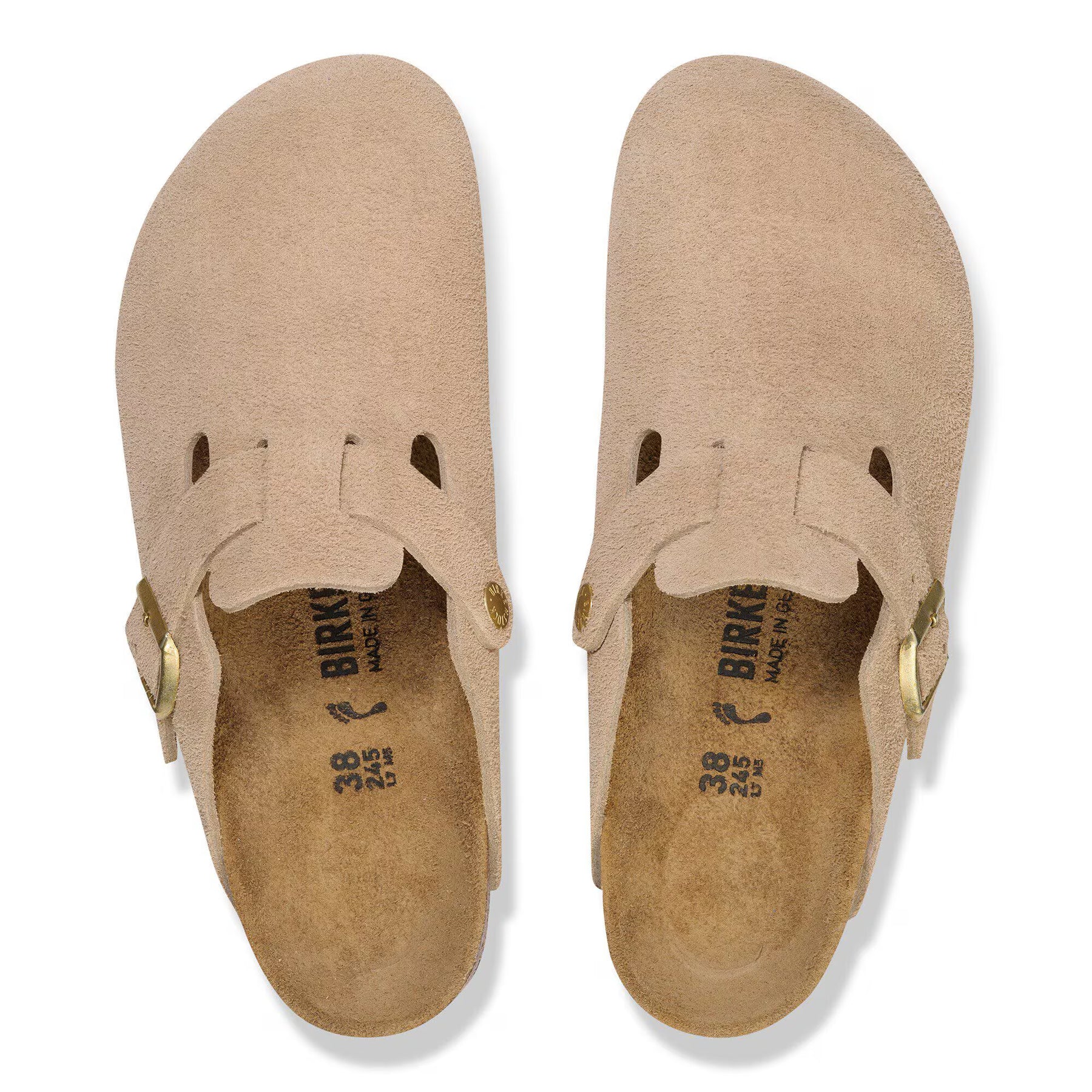 Boston Suede Leather Narrow - Sandcastle