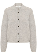 AlphaGZ Short Cardigan - Light Grey Melange
