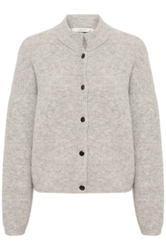 AlphaGZ Short Cardigan - Light Grey Melange