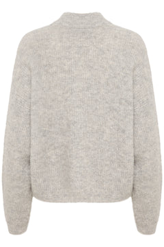 AlphaGZ Short Cardigan - Light Grey Melange