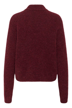 AlphaGZ Short Cardigan - Blood Red Mélange