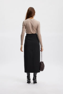 JoelleGZ HW Long Skirt - Black