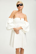 DaniGZ Off Shoulder Dress - Egret