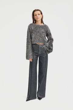 MattianiGZ Cropped Pullover - Gun Metal