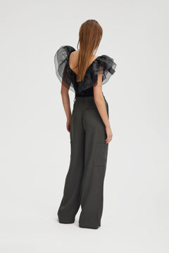 MistGZ Sl Frill Top - Black