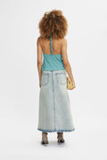 ManulaGZ HW Midi Skirt - Light Blue Acid Wash