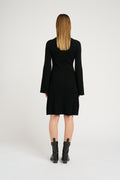 Antaligz Wool Short Dress - Black