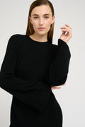 Antaligz Wool Short Dress - Black