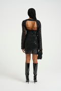 Gliragz Short Dress - Black Sequins