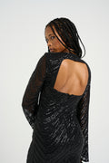 Gliragz Short Dress - Black Sequins