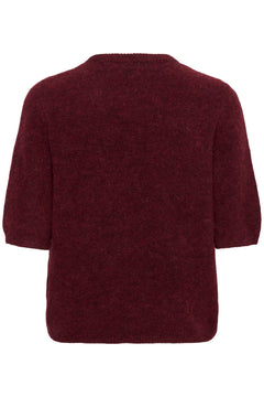 Gzalpha Ss Tee - Blood Red Mélange