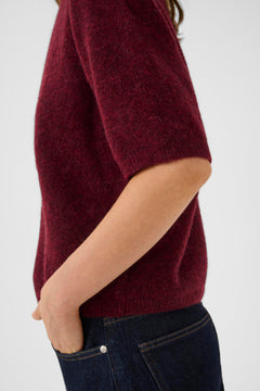 Gzalpha Ss Tee - Blood Red Mélange